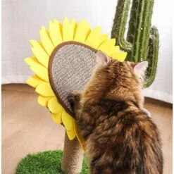Lovely Caves Gardern Sunflower Cat Scratcher, Yellow -Cat Supplies 760806 PT2. AC SS1800 V1674856006