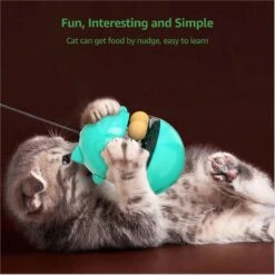 Shele Tumbler Interactive Cat Toy, Turquoise -Cat Supplies 771334 PT3. AC SS1800 V1676298699
