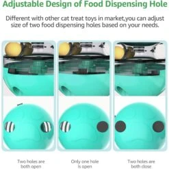 Shele Tumbler Interactive Cat Toy, Turquoise -Cat Supplies 771334 PT5. AC SS1800 V1676052631