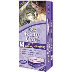 Alfa Pet Kitty Cat Flat-Bottom Litter Box Liners - Extra Giant