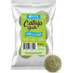 Raw Paws Compressed Catnip Ball Cat Toy, 6 Count