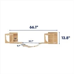 Frisco Cushioned Wall Mounted Cat Wall Shelf & Frisco Cat Silhouette With Bridge Wall Mounted Cat Wall Shelves -Cat Supplies 785550 PT7. AC SS1800 V1677600275