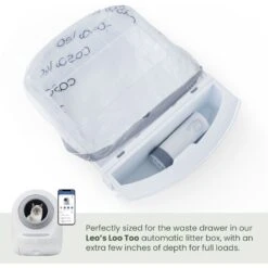 Casa Leo Leo's Loo Unscented Self-Cleaning Drawstring Waste Drawer Box Liners, 50 Count -Cat Supplies 802470 PT3. AC SS1800 V1703871567
