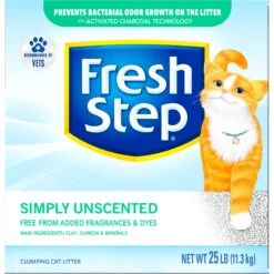 Fresh Step Simply Unscented Clumping Clay Cat Litter -Cat Supplies 80298 PT8. AC SS1800 V1694455087