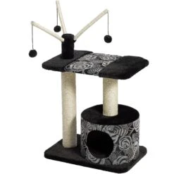 MidWest Feline Nuvo Carnival 37.5-in Faux Fur Cat Tree & Condo -Cat Supplies 80340 PT6. AC SS1800 V1582739662