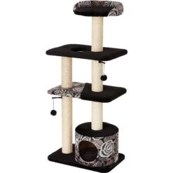 MidWest Feline Nuvo Tower 50.5-in Faux Fur Cat Tree & Condo -Cat Supplies 80344 PT1. AC SS1800 V1569621608
