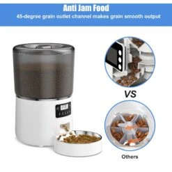 Bueteka Smart Feed Automatic Programmable Anti-Jamming Food Design Timed Cat Feeder, 4-lit -Cat Supplies 815886 PT2. AC SS1800 V1685650081