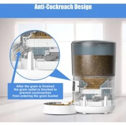 Bueteka Smart Feed Automatic Programmable Anti-Jamming Food Design Timed Cat Feeder, 4-lit -Cat Supplies 815886 PT3. AC SS1800 V1685647751