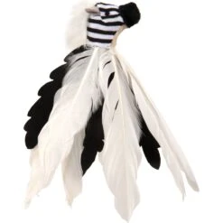 SmartyKat Instincts Zingy Zebra Feathered Toss & Chase With HappyNip Silvervine & Catnip Cat Toy