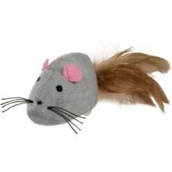 SmartyKat Instincts Scamper Mouse Soft Plush Battery-Powered Electronic Motion Cat Toy