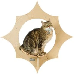 Armarkat Sun Shape Modern Wall-Mounted Wall Shelves Cat Furniture, Beige -Cat Supplies 847718 PT2. AC SS1800 V1683836237