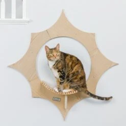 Armarkat Sun Shape Modern Wall-Mounted Wall Shelves Cat Furniture, Beige -Cat Supplies 847718 PT3. AC SS1800 V1683836207