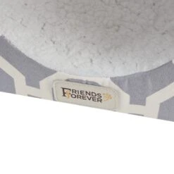 Friends Forever Taylor Collapsible Cube Cat House & Ottoman, Grey -Cat Supplies 851550 PT3. AC SS1800 V1683837065