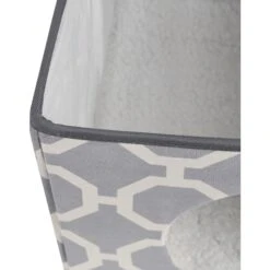 Friends Forever Taylor Collapsible Cube Cat House & Ottoman, Grey -Cat Supplies 851550 PT5. AC SS1800 V1683837062