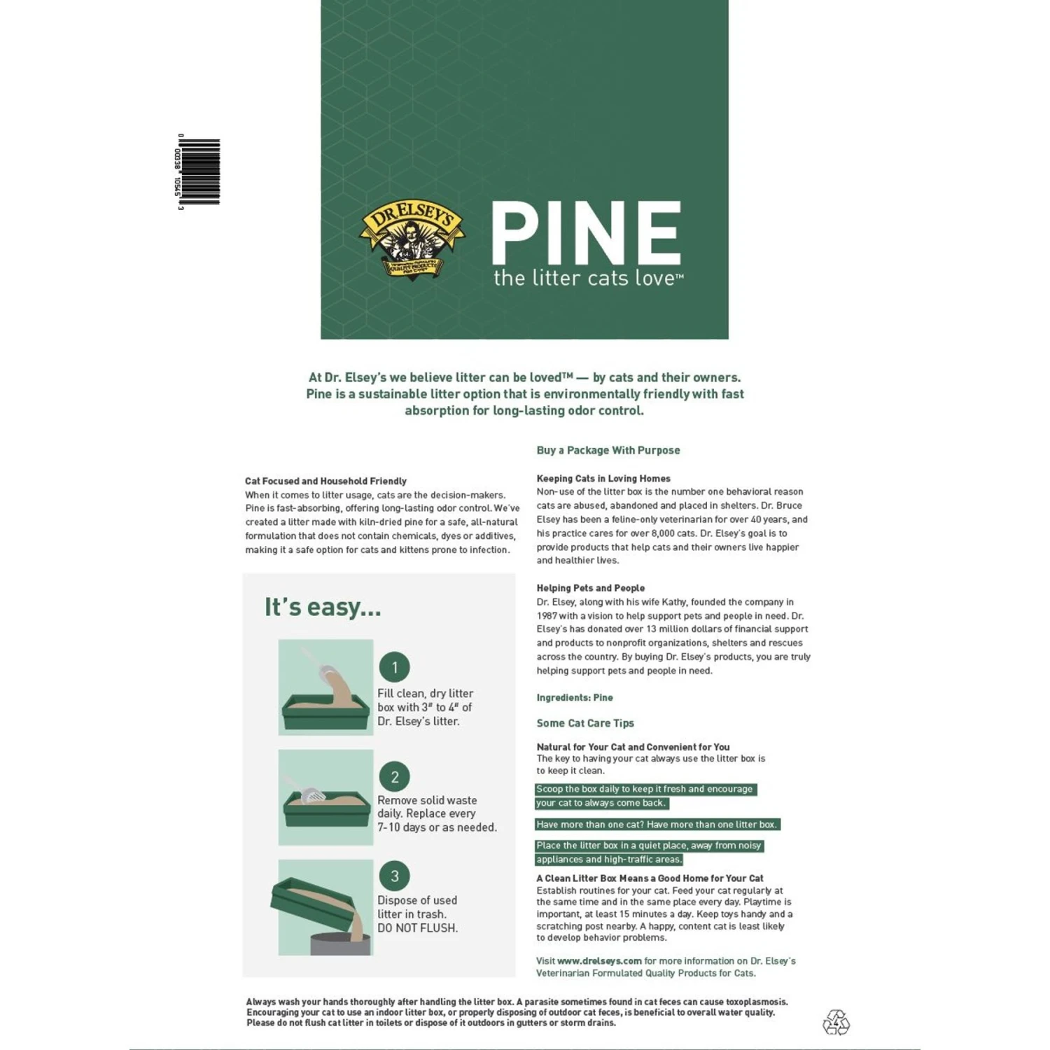 Dr. Elsey's Pine All-Natural Kiln-Dried Cat Litte 3 Dr. Elsey's Pine All-Natural Kiln-Dried Cat Litte - Image 3