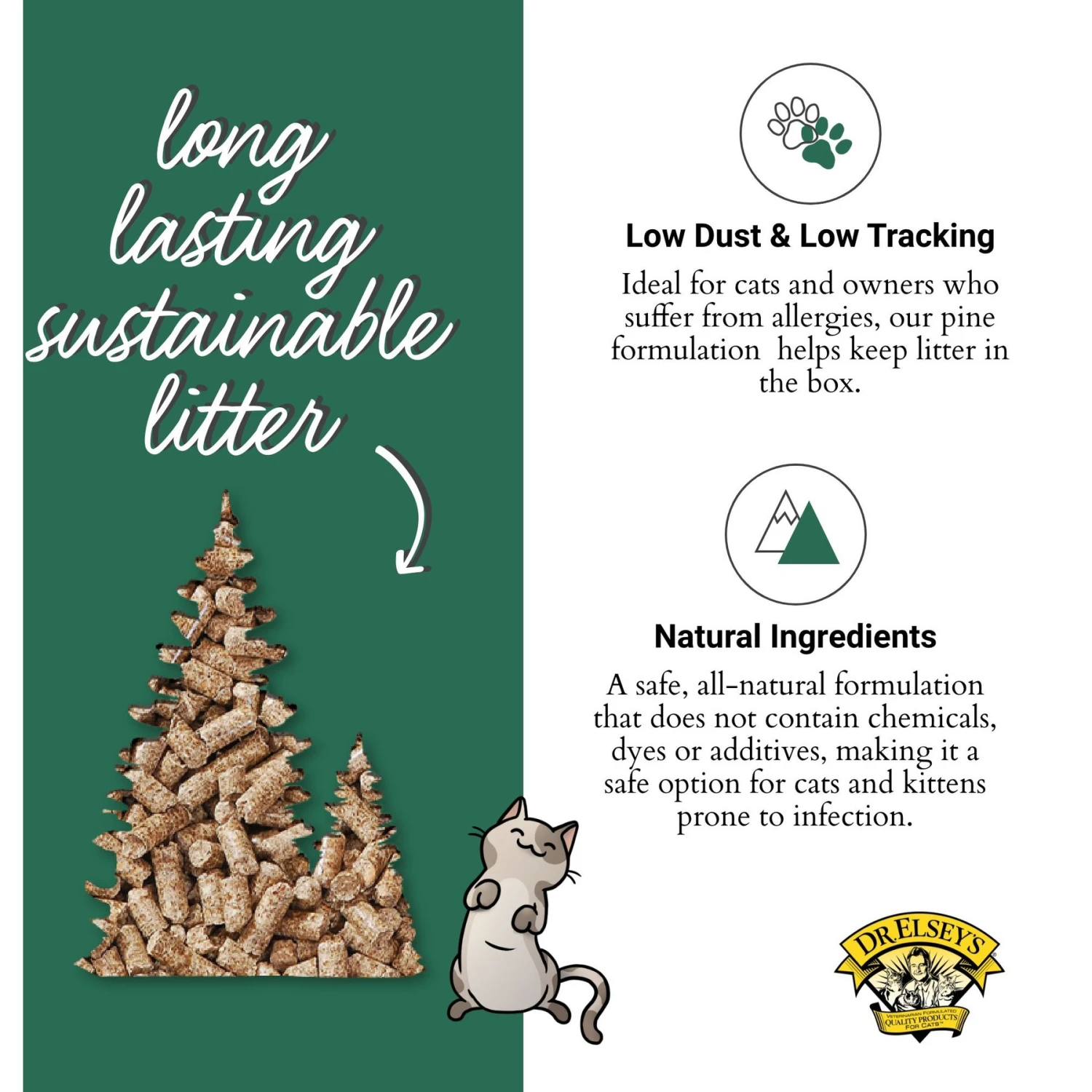 Dr. Elsey's Pine All-Natural Kiln-Dried Cat Litte 4 Dr. Elsey's Pine All-Natural Kiln-Dried Cat Litte - Image 4