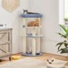 Yaheetech 35.5-in Cat Tree With Space Capsule, Small, Blue & Beige