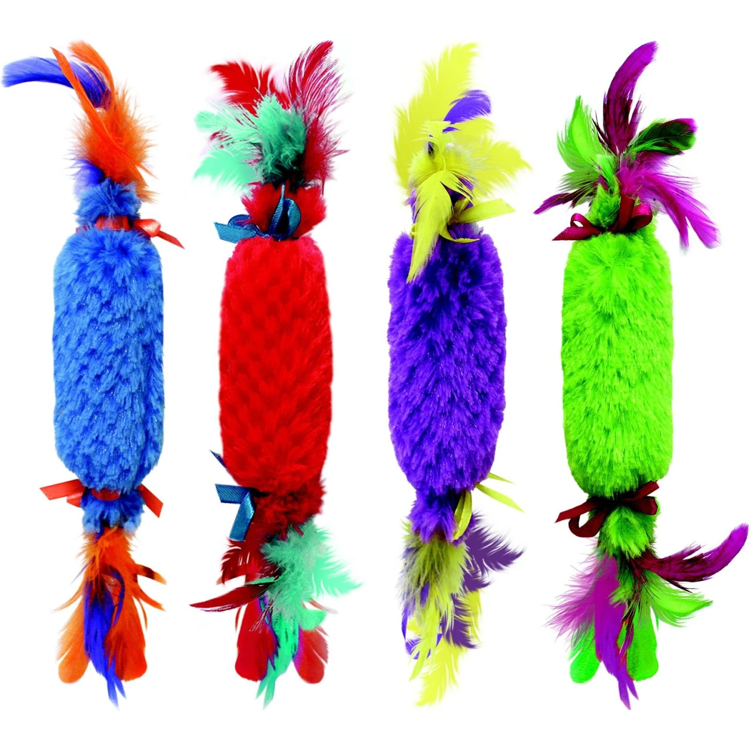 Multipet Katz Kuddlerz Plush Cat Toy, Assorted Colors 1 Multipet Katz Kuddlerz Plush Cat Toy, Assorted Colors