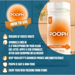 POOPH Kitty Litter Box Saver Cat Deodorizer, 16-oz Bottle -Cat Supplies 889046 PT4. AC SS1800 V1692030533