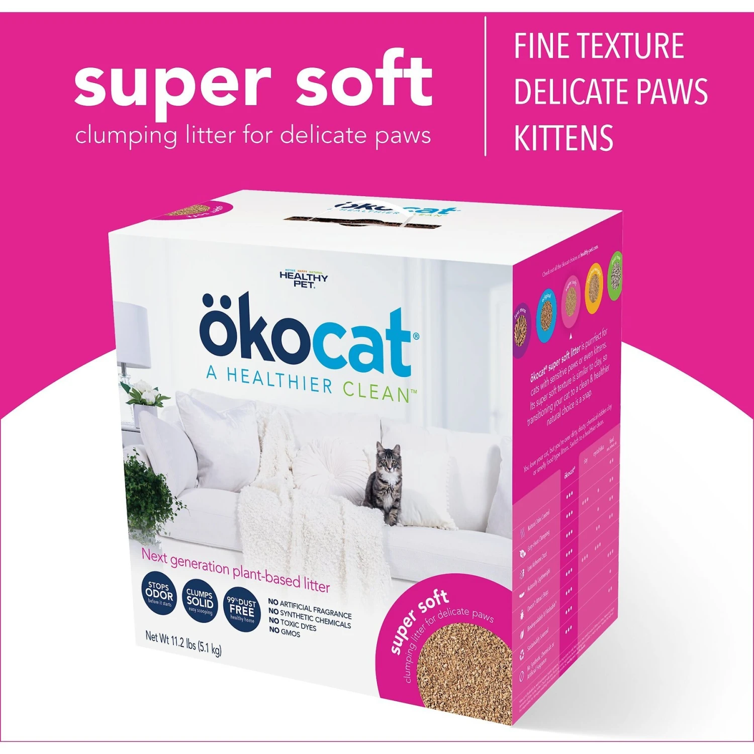 Okocat Super Soft Clumping Wood Unscented Cat Litter 2 Okocat Super Soft Clumping Wood Unscented Cat Litter - Image 2