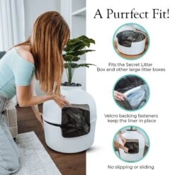 Bundle & Bliss Reusable Cat Litter Liners, 3 Count -Cat Supplies 897454 PT3. AC SS1800 V1687885907