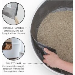 Bundle & Bliss Reusable Cat Litter Liners, 3 Count -Cat Supplies 897454 PT5. AC SS1800 V1687890608