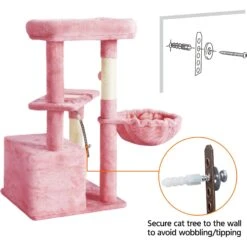 Yaheetech 34.5-in Plush Cover Cat Tree 17 Yaheetech 34.5-in Plush Cover Cat Tree -Cat Supplies 899542 PT8. AC SS1800 V1687964435