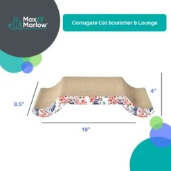 Max & Marlow Curled Side Corrugate Cat Scratcher 9 Max & Marlow Curled Side Corrugate Cat Scratcher -Cat Supplies 906526 PT2. AC SS1800 V1689014985