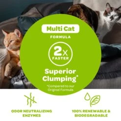 SWheat Scoop Multi-Cat Unscented Natural Clumping Wheat Cat Litter -Cat Supplies 90872 PT5. AC SS1800 V1667518571