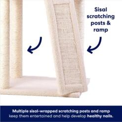 Frisco 52-in Faux Fur Cat Tree & Condo -Cat Supplies 92261 PT4. AC SS1800 V1667227608