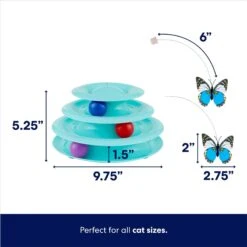 Frisco Foldable Play Tri-Tunnel Cat Toy & Frisco Butterfly Cat Tracks Cat Toy 15 Frisco Foldable Play Tri-Tunnel Cat Toy & Frisco Butterfly Cat Tracks Cat Toy -Cat Supplies 933438 PT6. AC SS1800 V1692305010