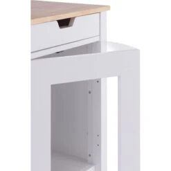 TRINITY 20-in Enclosure End Table With Drawer Cat Litter Box, White, Small -Cat Supplies 940742 PT8. AC SS1800 V1692302264
