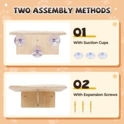 Coziwow 3 Pieces Wall Mounted Cat Perch Set -Cat Supplies 941694 PT4. AC SS1800 V1700859193