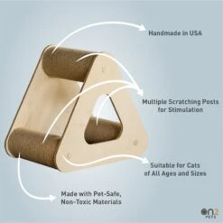 On2Pets Activity Pyramid Three Post Sisal Cat Scratcher, Beige -Cat Supplies 953294 PT4. AC SS1800 V1695240718