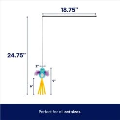 Frisco Colorful Springs Cat Toy & Frisco Bird With Feathers Teaser Wand Cat Toy With Catnip -Cat Supplies 962126 PT6. AC SS1800 V1694782921