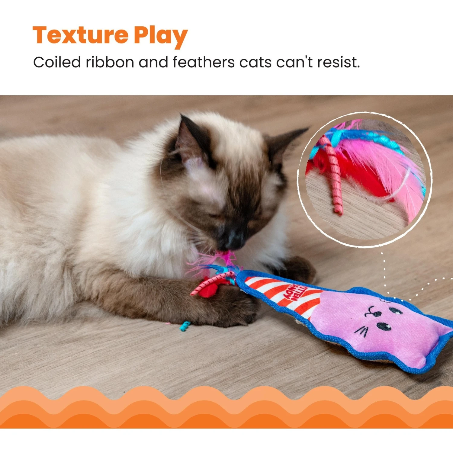 Catstages Kitt'n Candy Kicker Pink Interactive Catnip Cat Toy, Pink 4 Catstages Kitt'n Candy Kicker Pink Interactive Catnip Cat Toy, Pink - Image 4